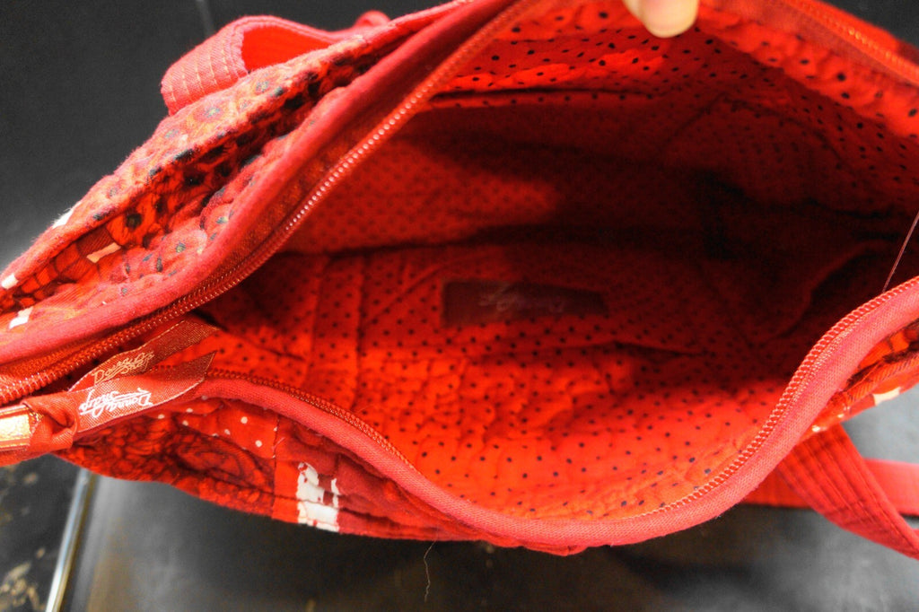 Donna Sharp Ruby Red Patchwork Quilted Tote Bag Purse