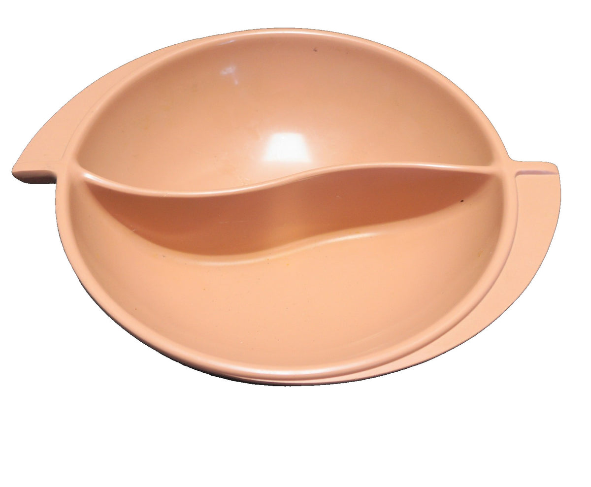 Boonton Mauve Wing Divided Round Serving Bowl Melamine