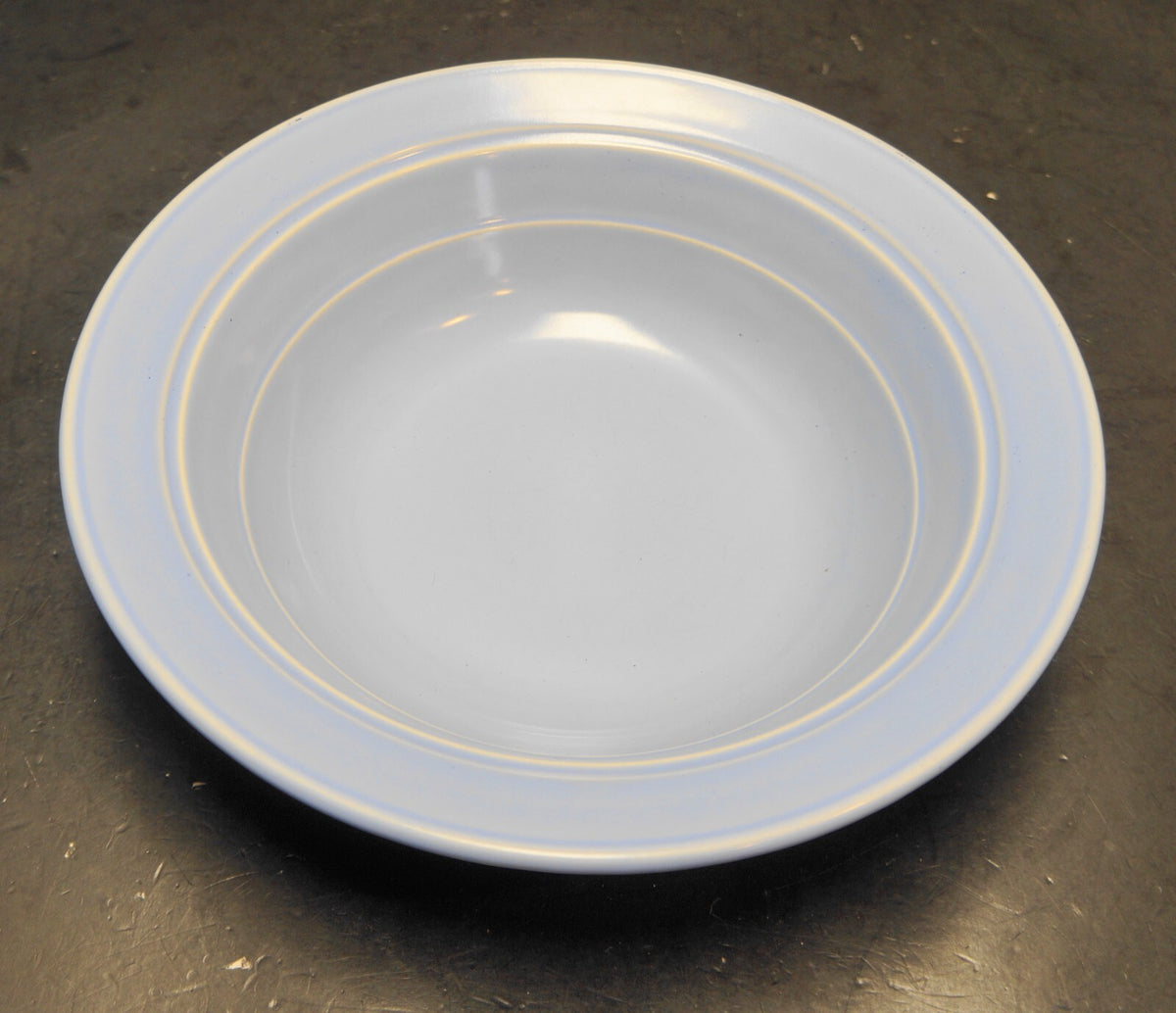 Vernon Kilns Modern California Azure Blue Round Vegetable Bowl