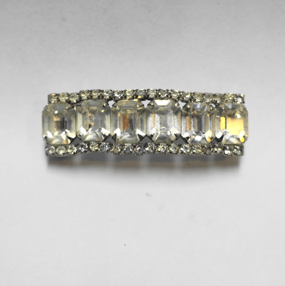 Clear Rhinestone Bar Slide Buckle Pendant