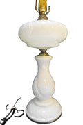 Milk Glass Grape Vine Tall Electric Table Lamp 31 IN