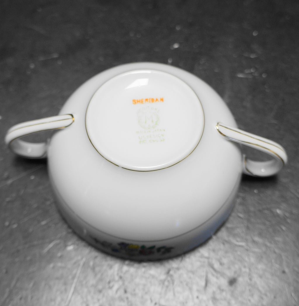 Noritake Sheridan Flat Bouillon Soup Cup Double Handle