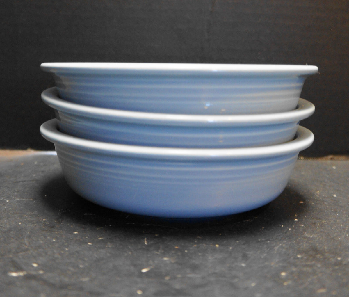 Homer Laughlin Fiesta Fiestaware Periwinkle Blue Coupe Cereal Soup Bowls 7 IN