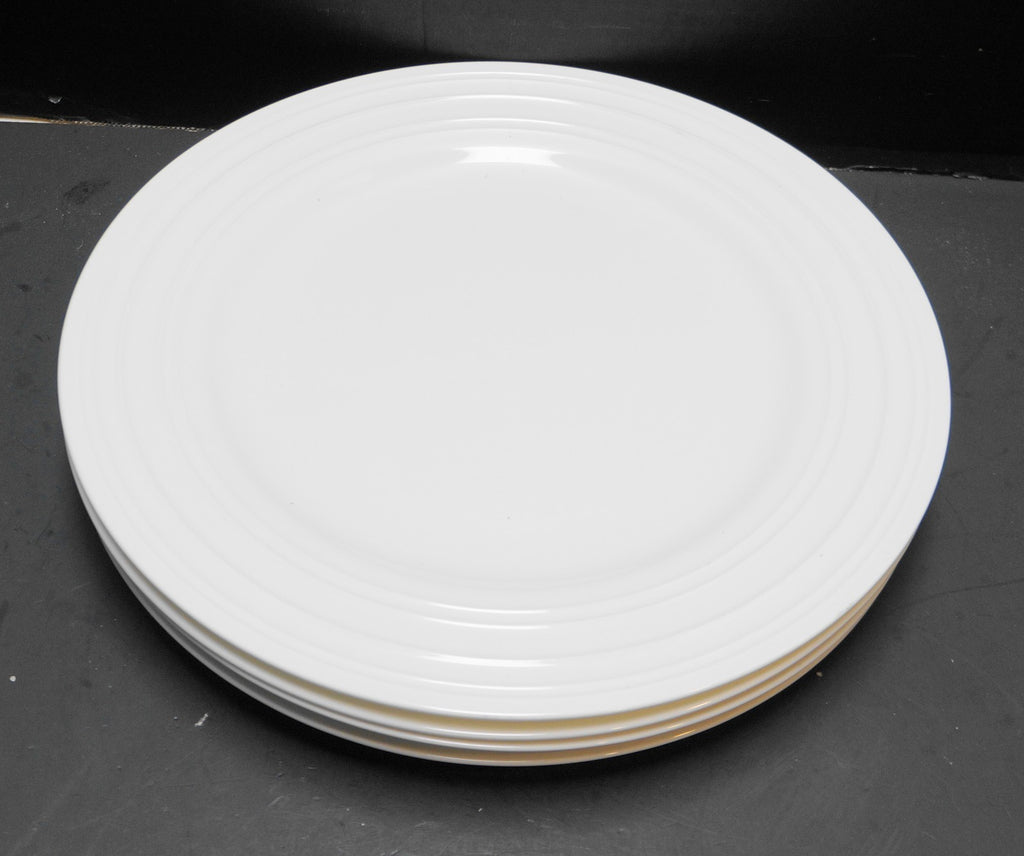 Mikasa Swirl White Bone China Rings 11" Dinner Plates Set of 4