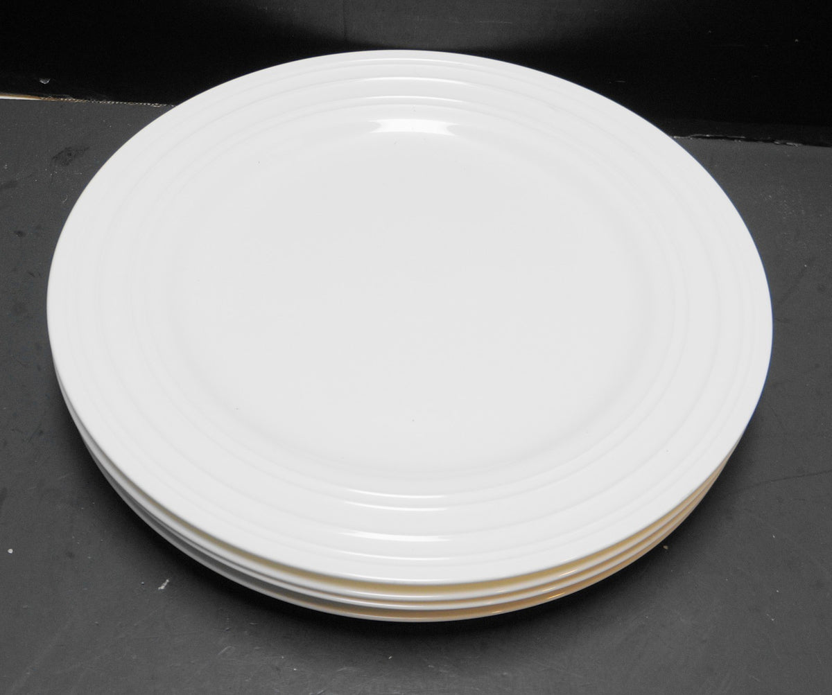 Mikasa Swirl White Bone China Rings 11" Dinner Plates Set of 4