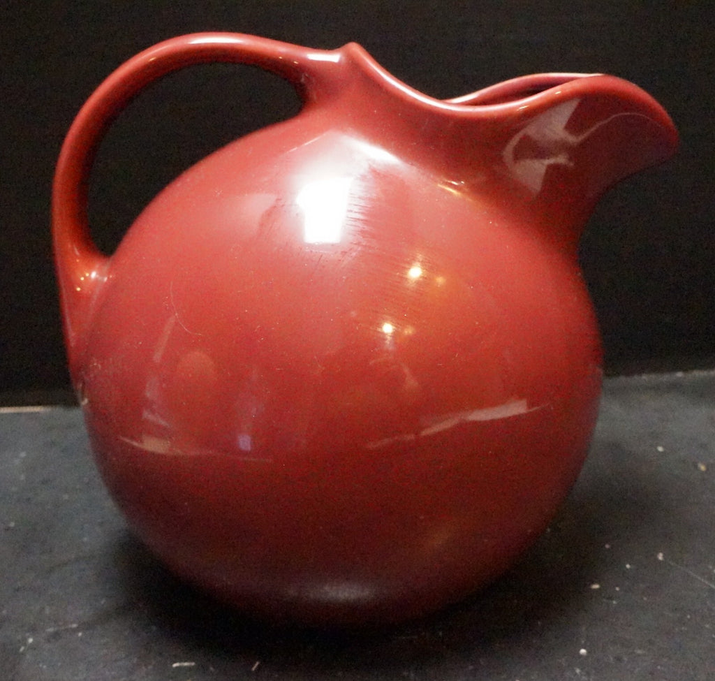 Hall 633 64 Oz Burgundy Glazed Tilt Ball Jug Pitcher