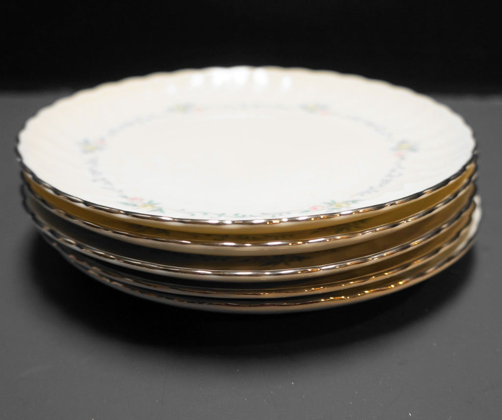 Syracuse Sweetheart Bread Plates Set of 5 Silhouette Fine China