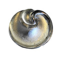 Crown Trifari Silver Tone Textured Swirl Curved Modernist Brooch Pin