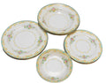 Noritake Adela Bowls Plates 7 Pieces 1930s Aqua Rim
