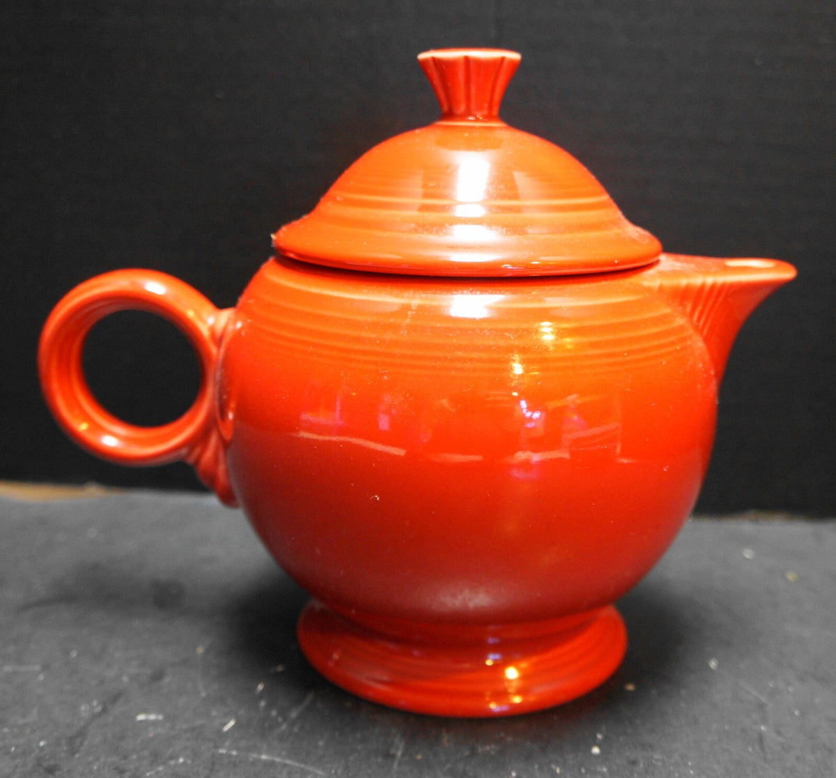 Homer Laughlin Fiesta Fiestaware Scarlet Red Teapot Ring Handle