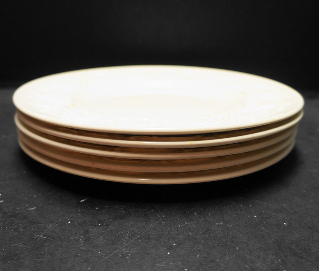 Wedgwood Patrician Cream Embossed Salad Plates Set of 5