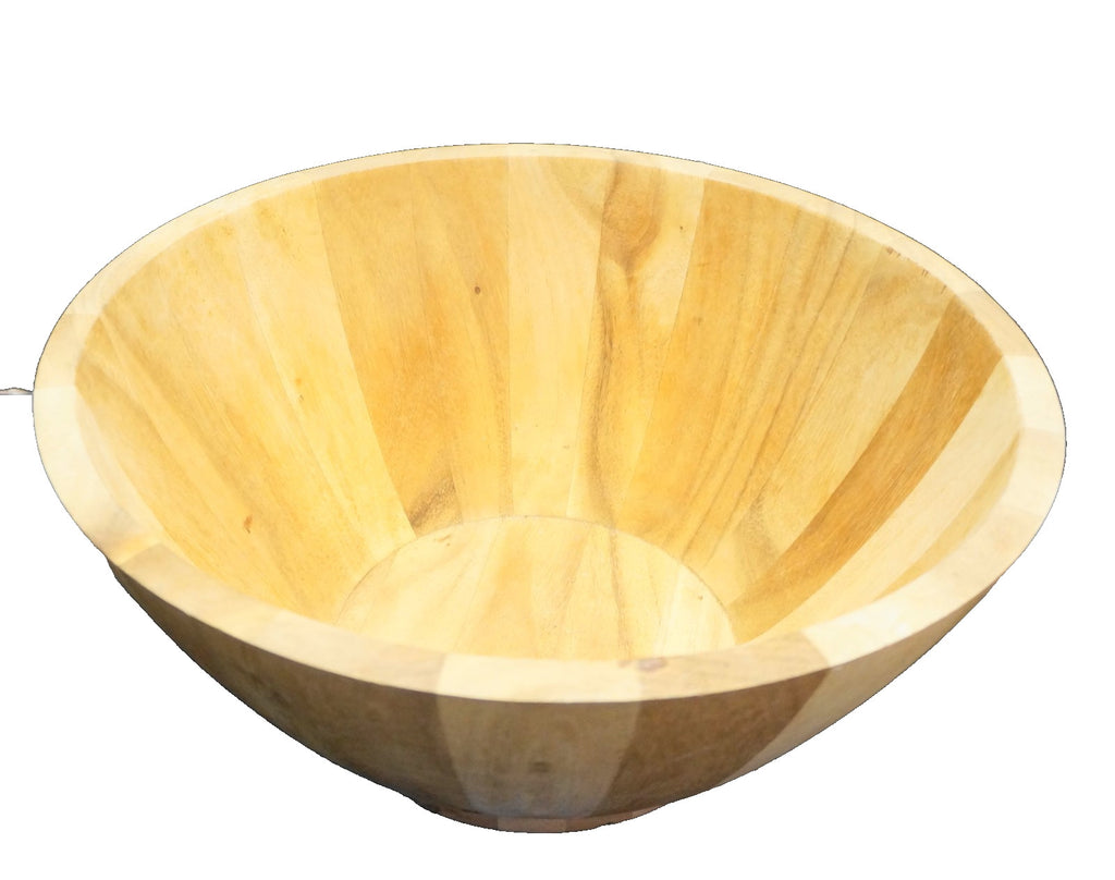Crate and Barrel Wood Korben Huge 15" Bowl Made in Thailand