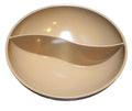 Boonton Melmac Melamine Brown Divided Round Serving Bowl