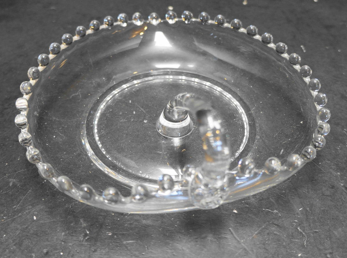 SOLD Imperial Candlewick Small Heart Shaped Center Handle Wafer Tray