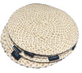 Cynthia Rowley Cream Beige Brown Jute Cotton Round Placemats Set of 8