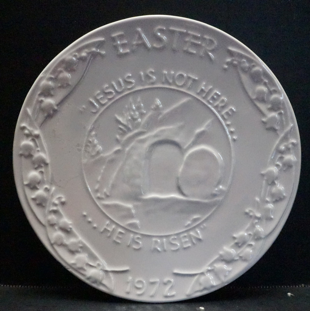 Frankoma Oral Roberts Assn Easter He is Not Here He is Risen Trivet 1972