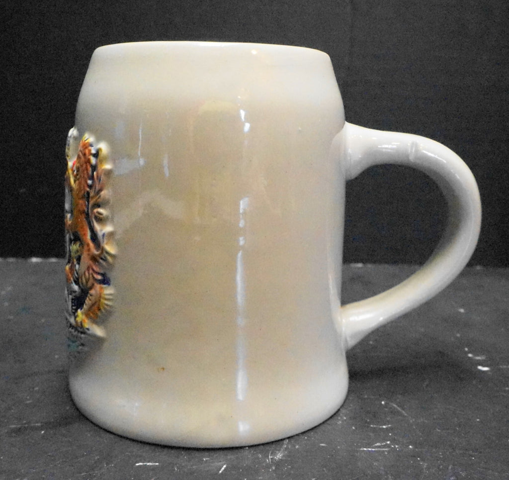 Bayern Embossed Coat of Arms Stein Beyer W. Germany Hand Painted