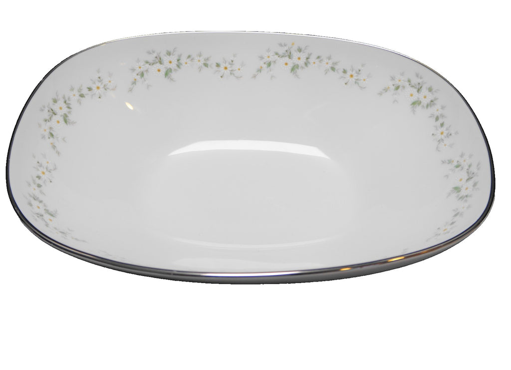 Noritake Annabelle Oval Bowl Hand Painted Daisies Flowers