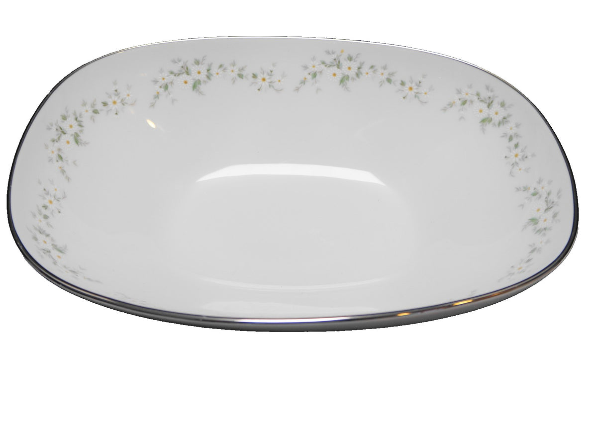 Noritake Annabelle Oval Bowl Hand Painted Daisies Flowers