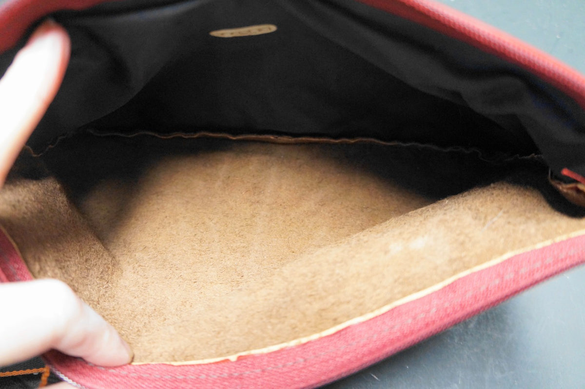 Antonia Designs Red Leather Clutch Purse 1980s