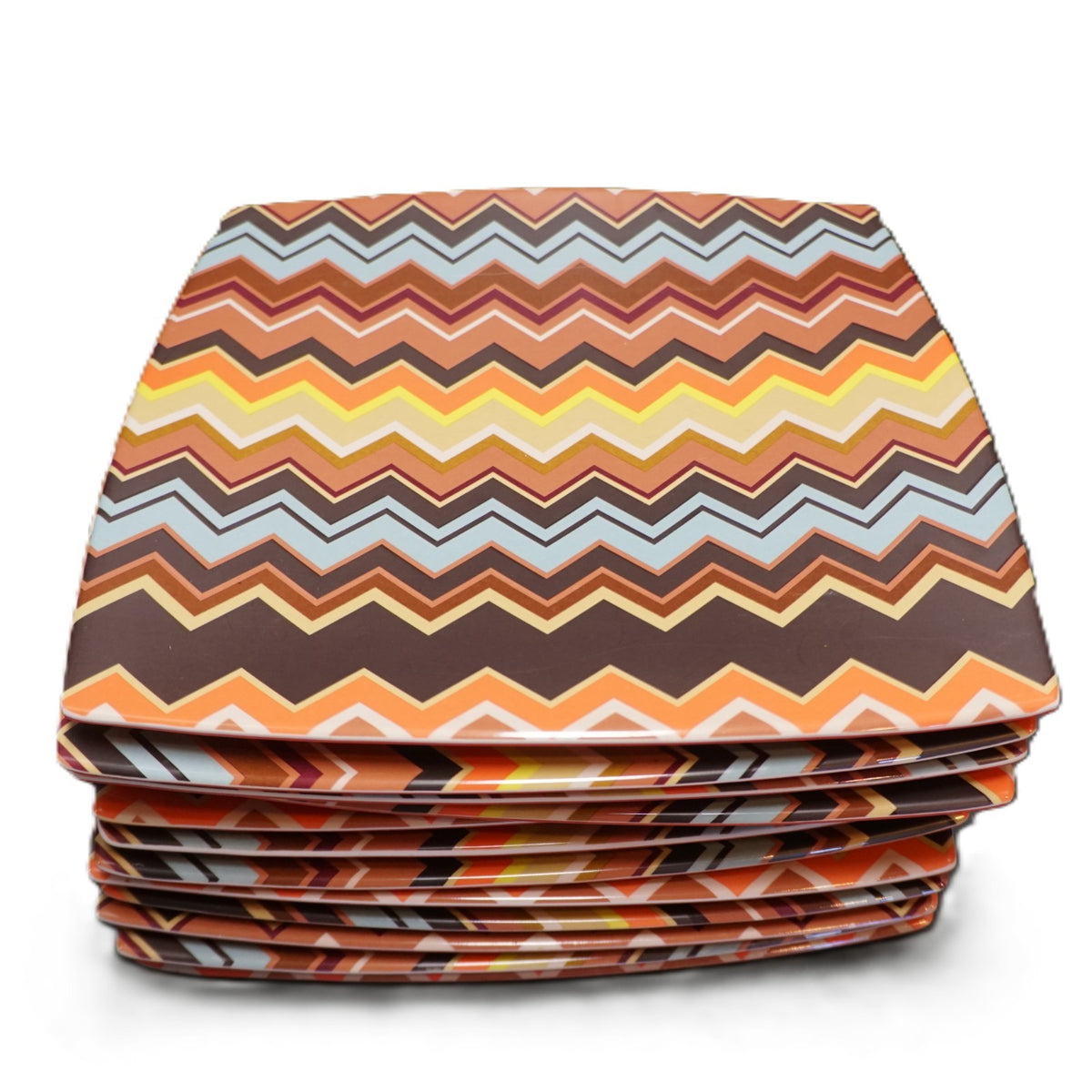 Missoni for Target ZigZag Melamine Square Dinner Plates Set of 12