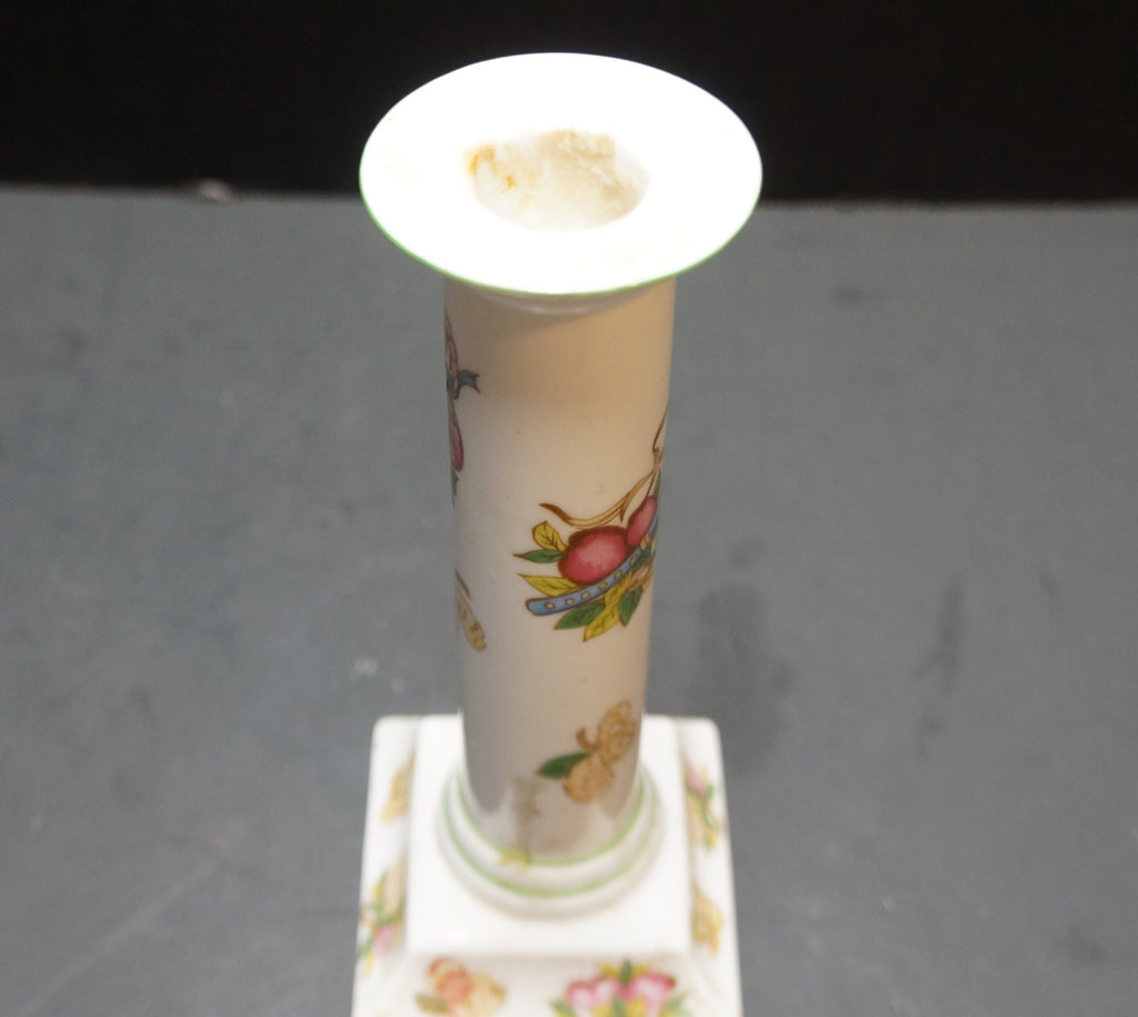 Andrea by Sadek Porcelain Fruit Decorated Candle Stick