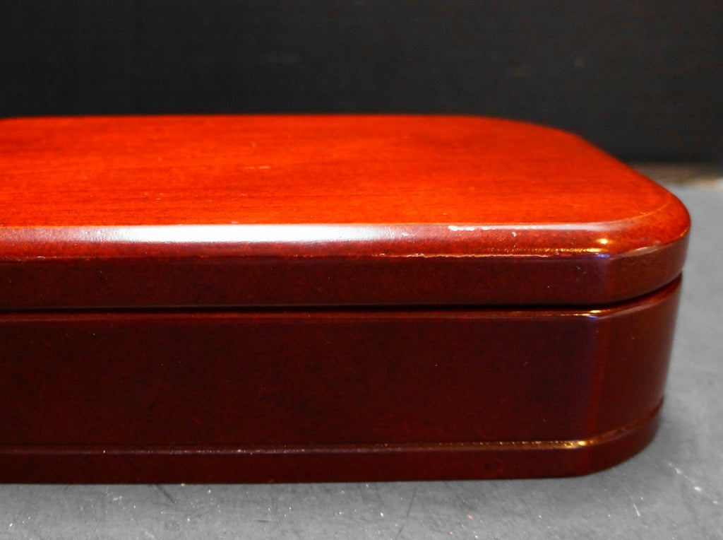 Mele Morgan Cherry Wood Jewelry Chest Box Cream Velvet Lining