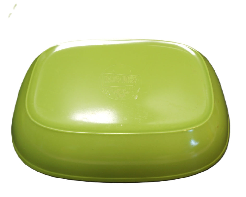 Texas Ware Thin Lime Green Rectangle Oval Bowl Platter