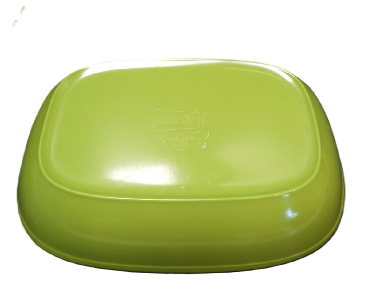 Texas Ware Thin Lime Green Rectangle Oval Bowl Platter