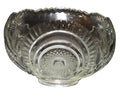 LE Smith Pinwheel Stars Slewed Horseshoe Cupped Punch Bowl