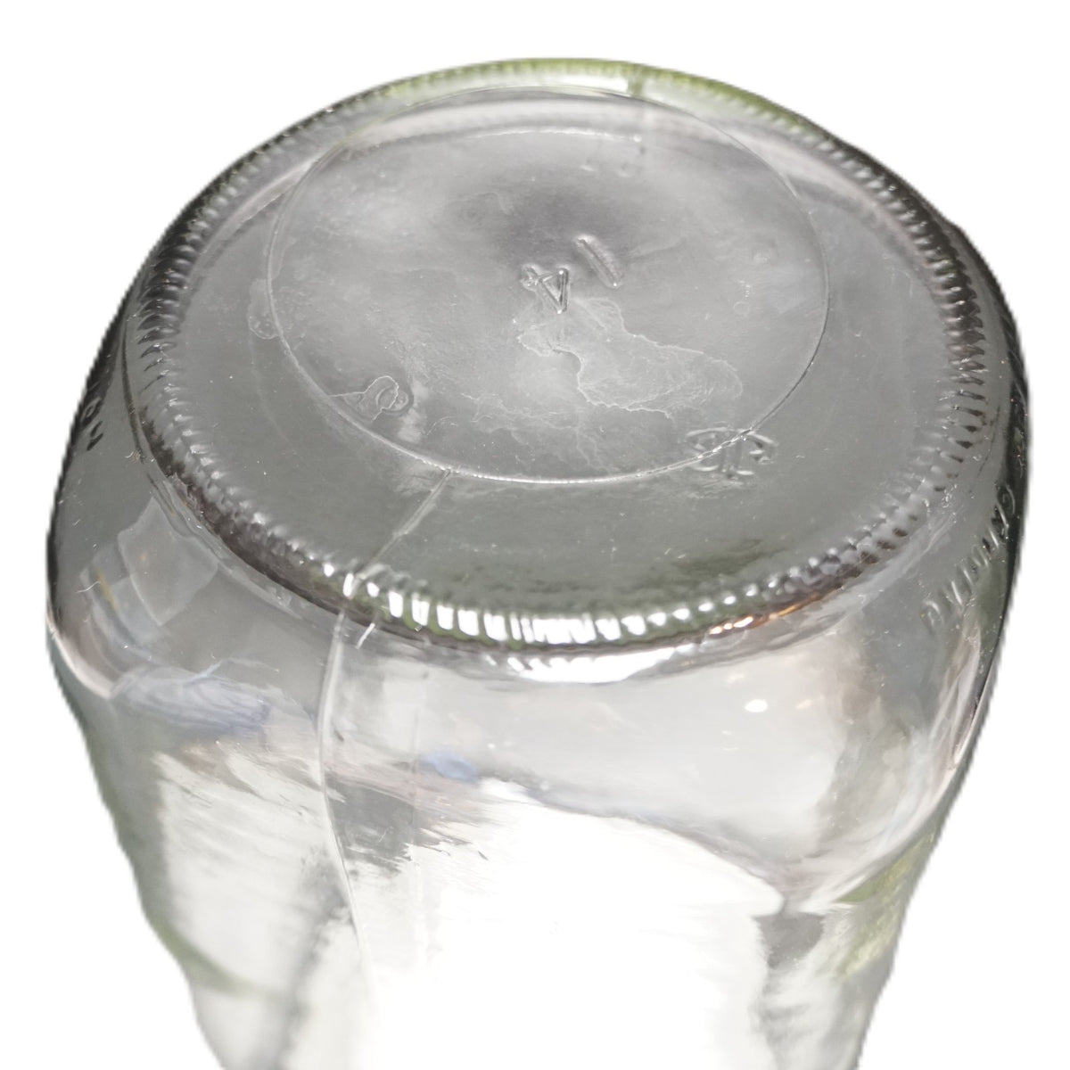 Golden Harvest Clear Glass Canister 2L 2 Qt White Lid 9 IN