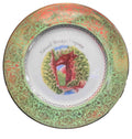 Natural Bridge, Virginia Souvenir Plate Green Border Gold Encrusted