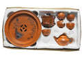 SOLD Yixing Zisha Xishi Chinese Tea Set Purple Sand Terra Cotta Color Hand Painted
