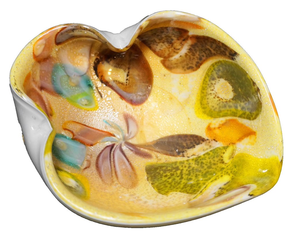 Murano Art Glass Tutti Frutti Ashtray Bowl MCM