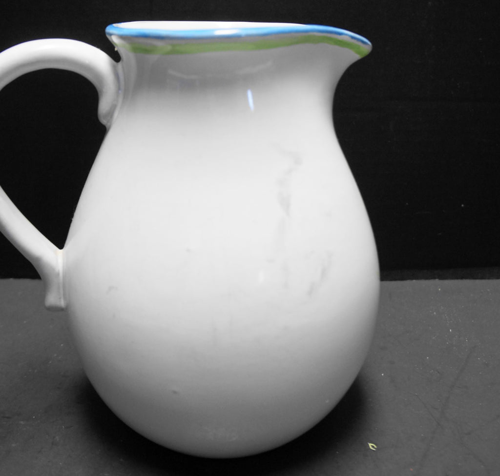Himark Portugal Bright Fruit Flowers Redware Pitcher
