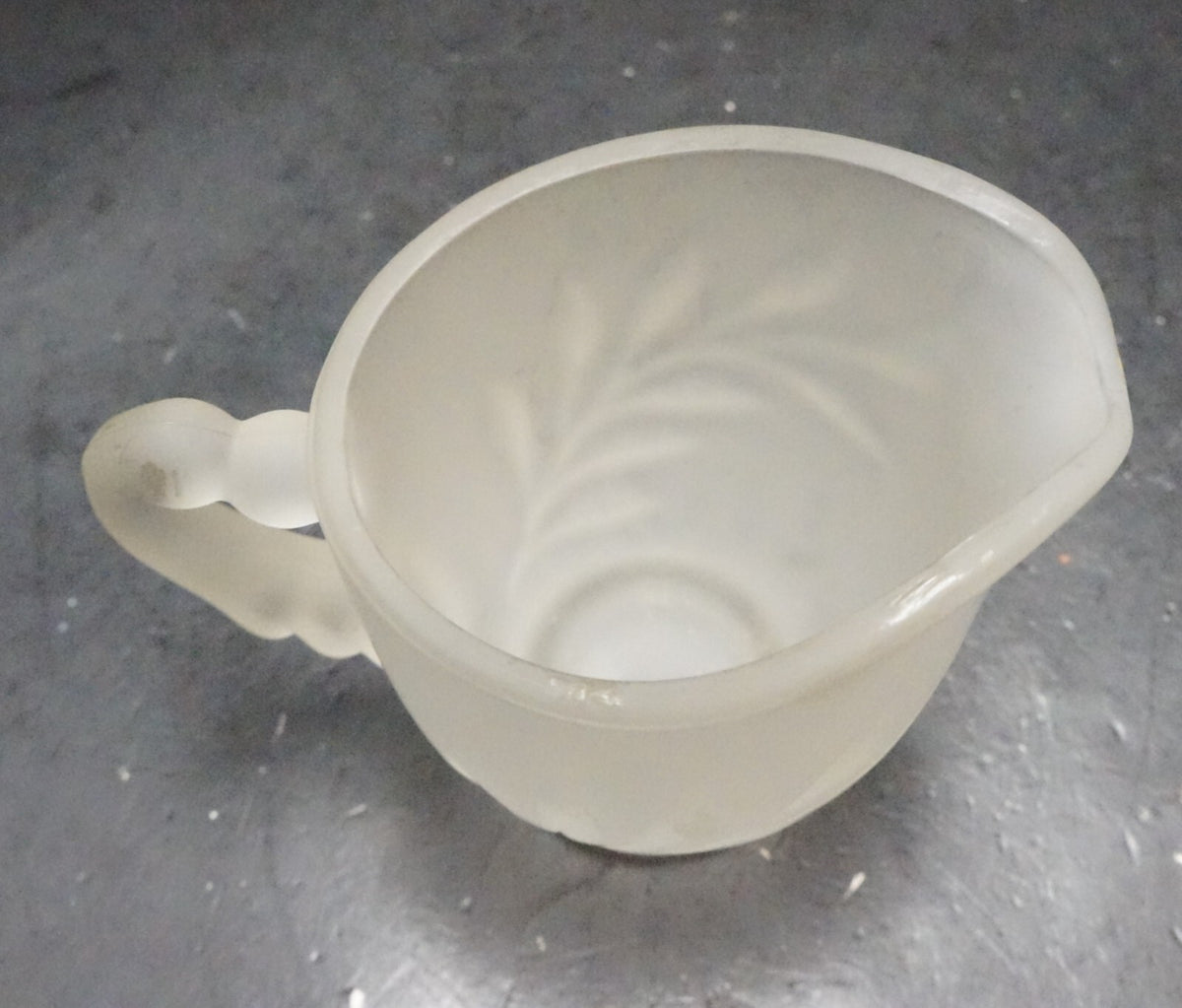 Indiana Glass Willow Frost Satin Creamer