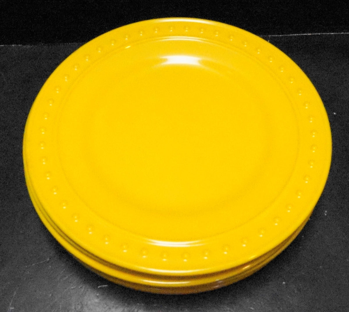 Home Expressions JC Penney Yellow Melamine Salad Plates Set of 6
