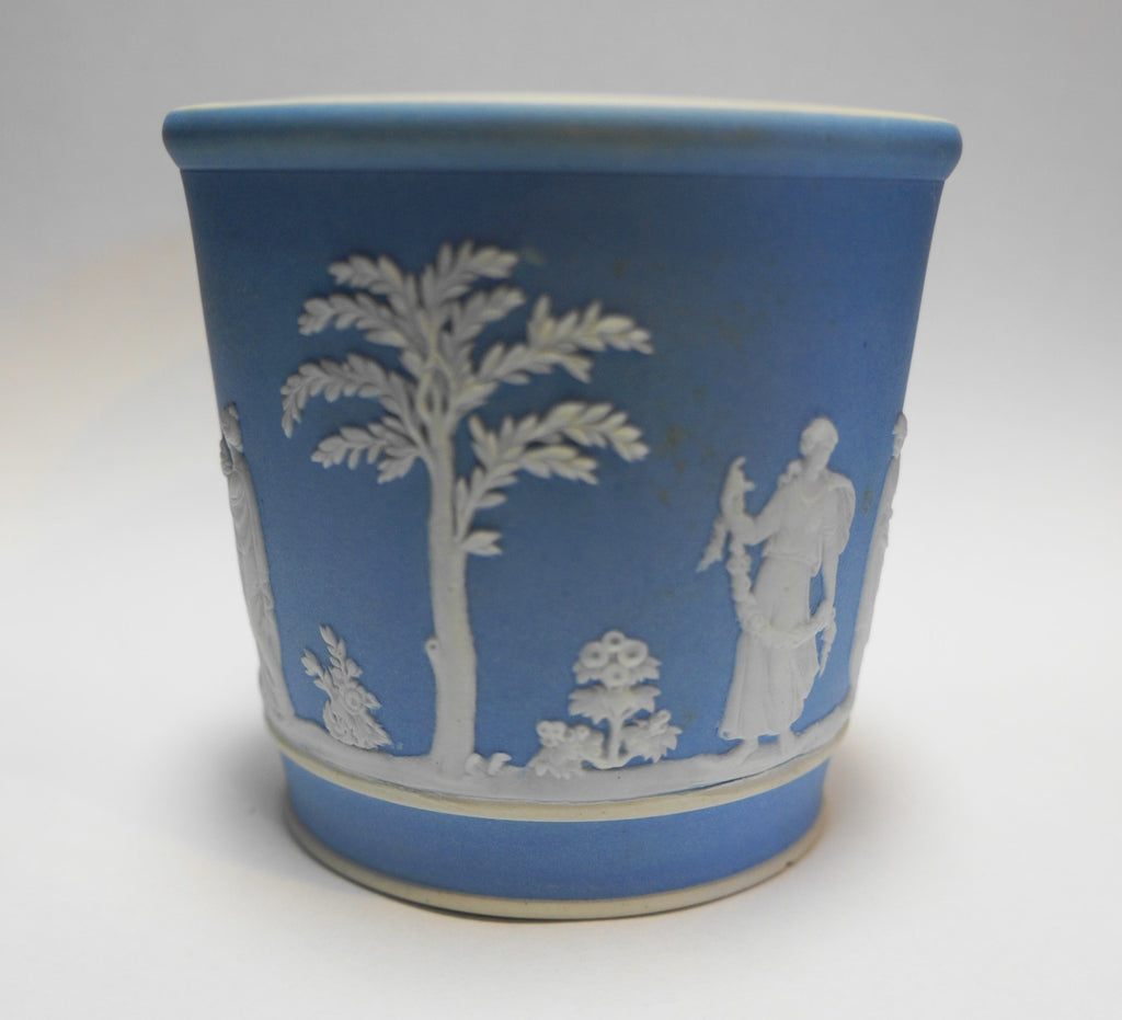 Wedgwood Jasperware Light Blue Neoclassical Small Cache Pot