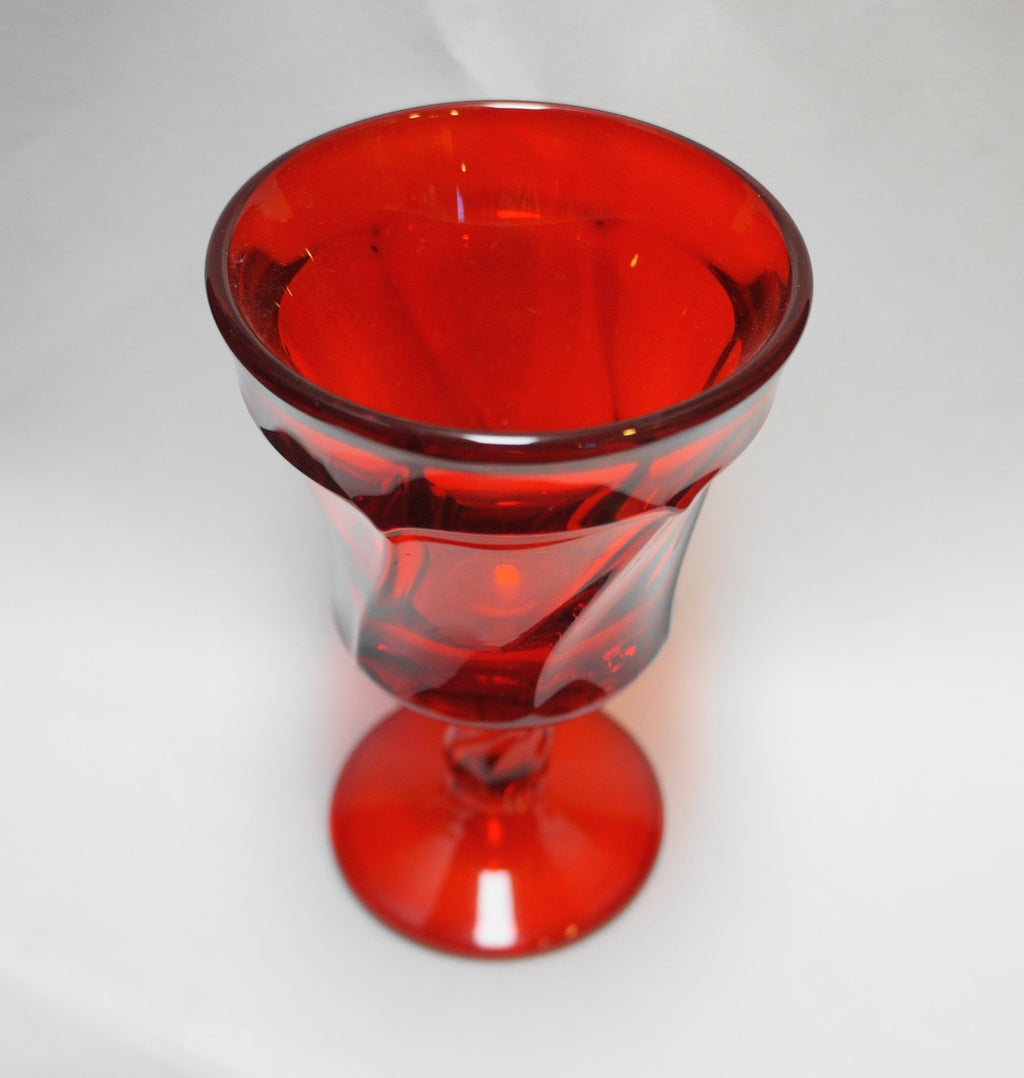 Fostoria Jamestown Ruby Red Wine Glass 4 3/8"