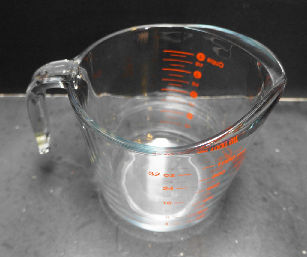 Target Made by Design 4 Cup Measuring Cup Red Print Clear Glass