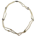 Freshwater Pearl Irregular Rice Grain Beads Double Strand Necklace