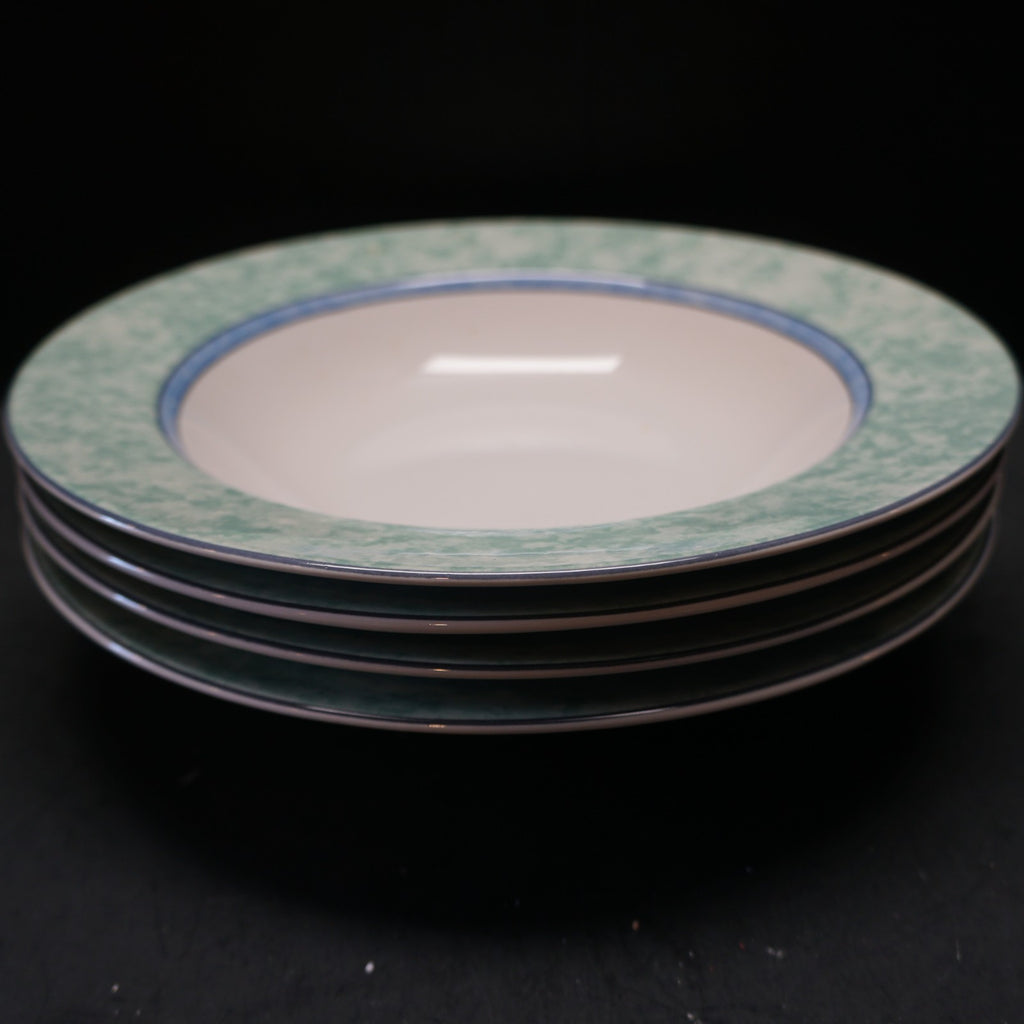 Johnson Brothers Blue Savanna Rimmed Soup Bowls Set of 4