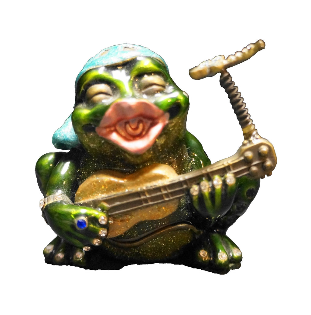 Lacombe Freddy the Frog Enamel Jeweled Trinket Box