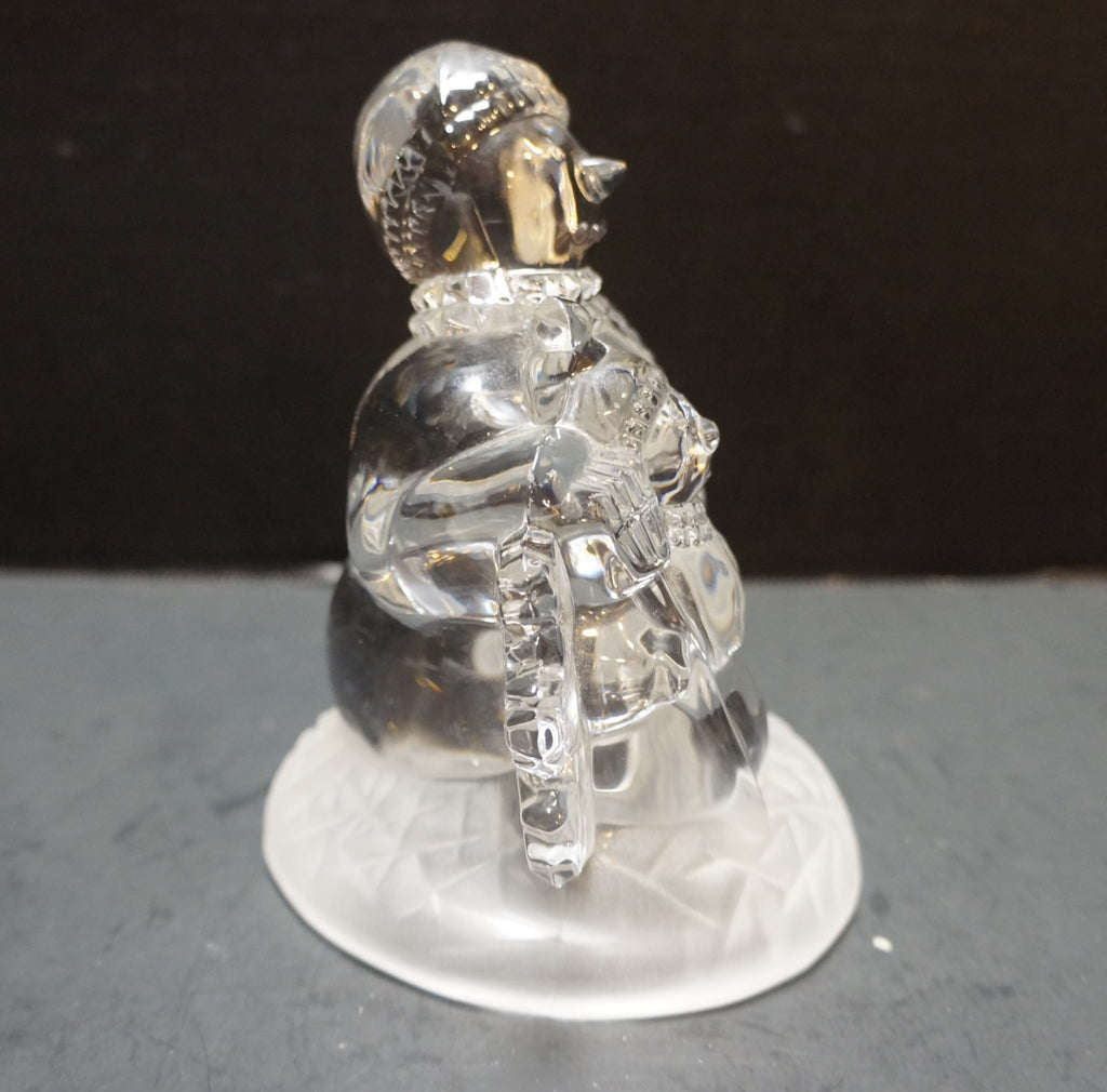 Cristal d'Arques France Lead Crystal Snowman Snowmen Figurine