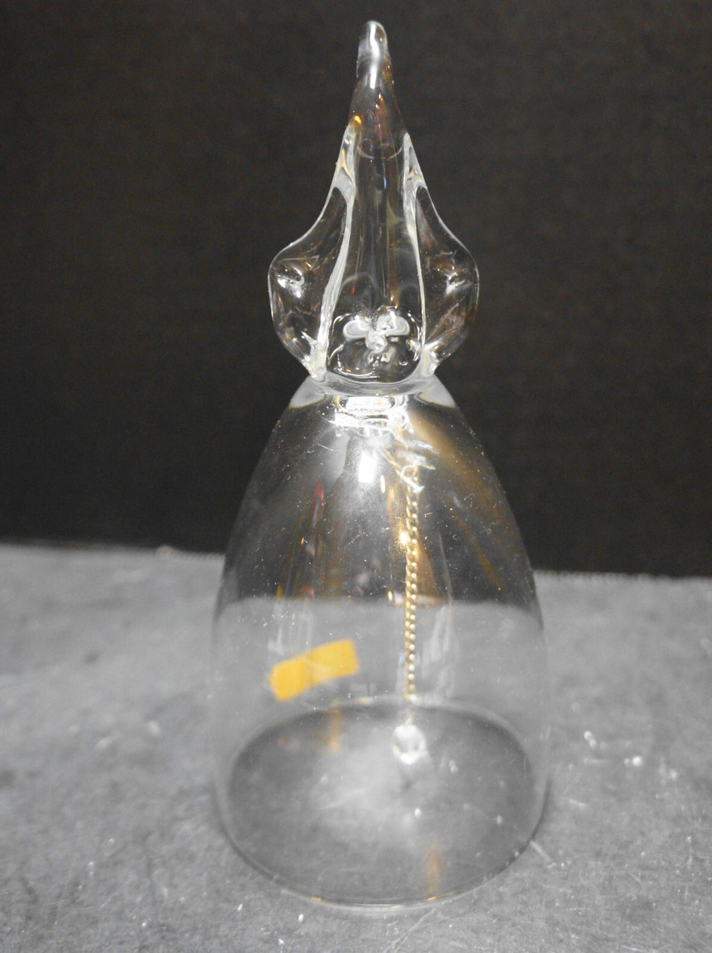 Toscany Made in Italy Penguin Clear Blown Glass Bell
