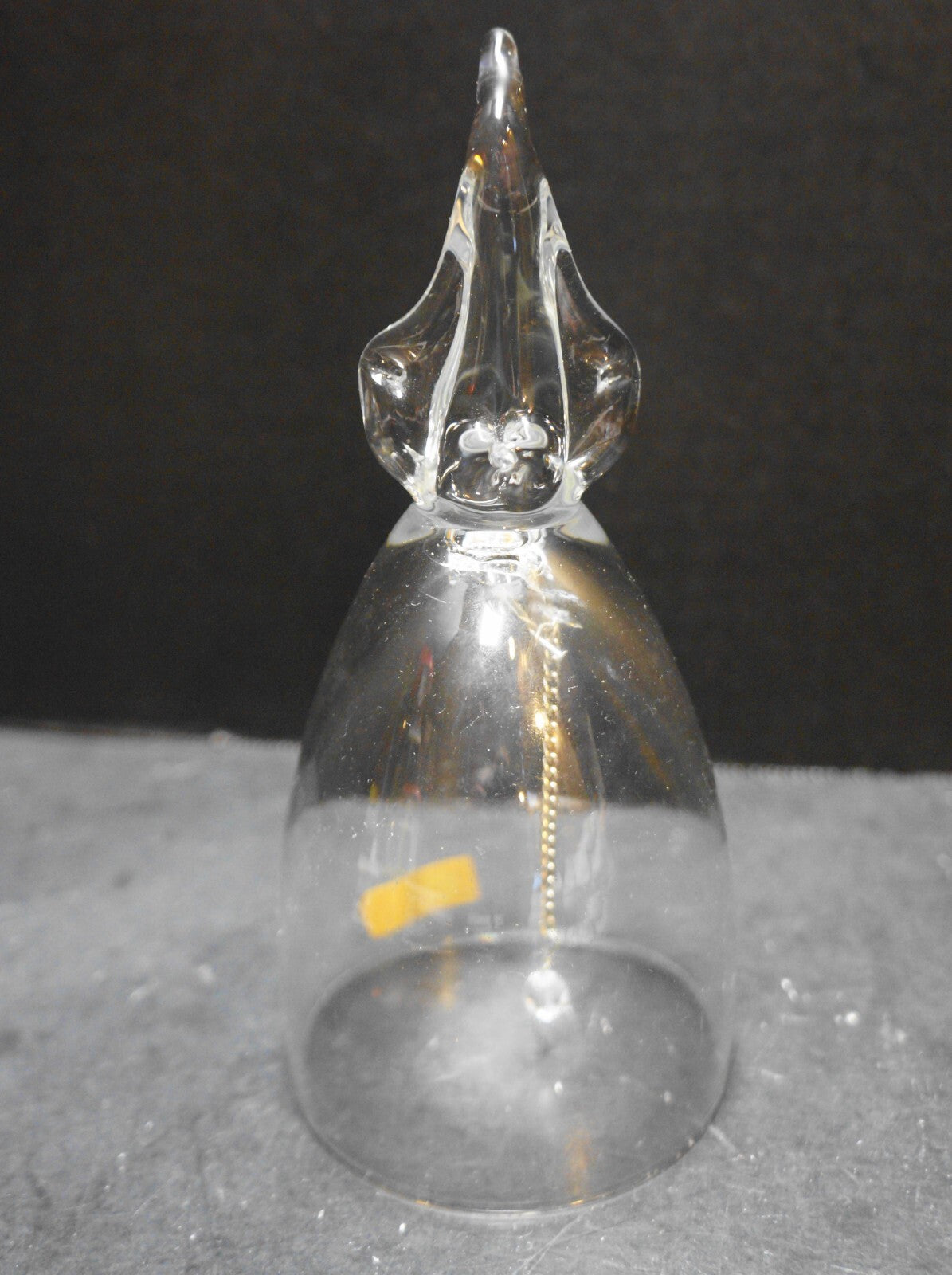 Toscany Made in Italy Penguin Clear Blown Glass Bell