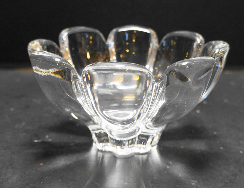 Vintage Mikasa Austria Heavy Crystal Zinnia Petal Bowl 6"