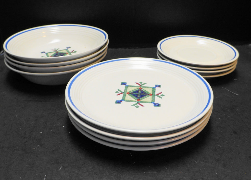 Studio Nova Catskills Salad Plates Soup Bowls Saucers 12 Pieces