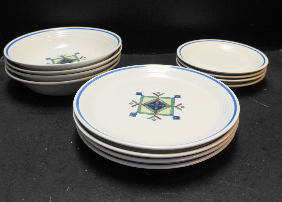 Studio Nova Catskills Salad Plates Soup Bowls Saucers 12 Pieces