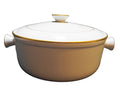 Andrea by Sadek Oven to Table White Porcelain Gold Trim Casserole Baking Dish